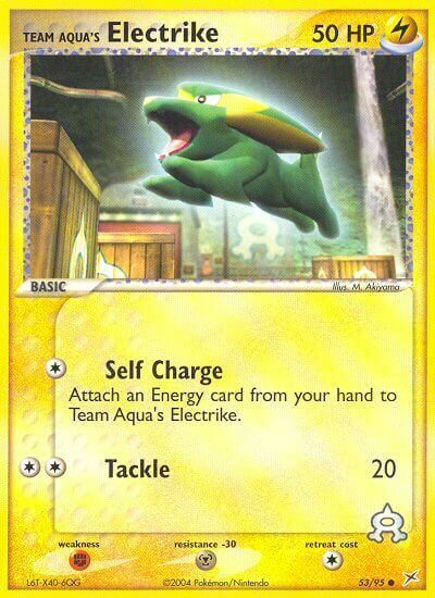 Team Aqua's Electrike Card Front