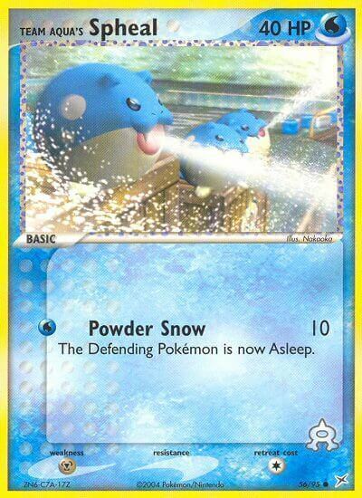 Team Aqua's Spheal Card Front