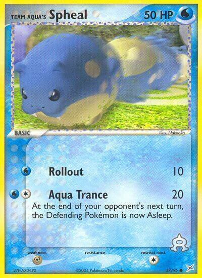 Team Aqua's Spheal Card Front