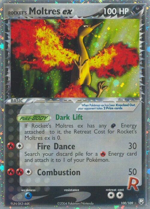 Rocket's Moltres ex Card Front