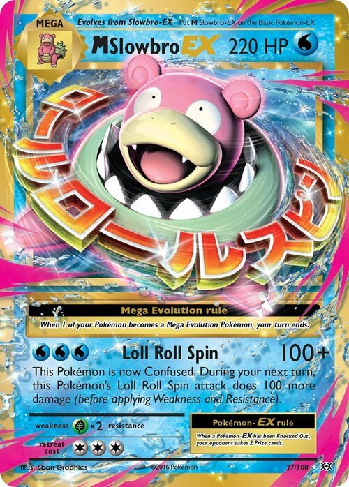 M Slowbro EX Card Front