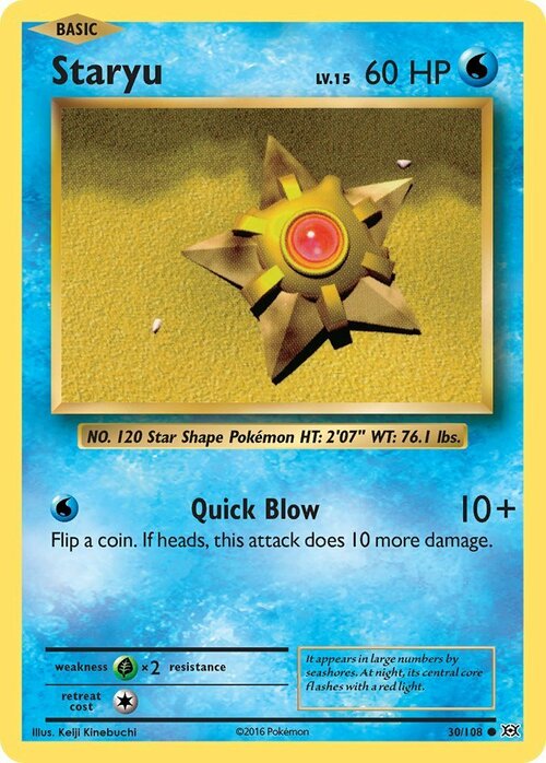 Staryu Card Front