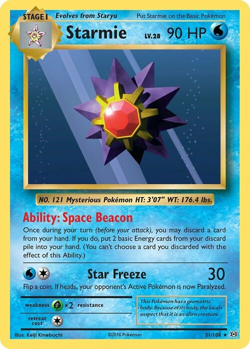 Starmie Card Front