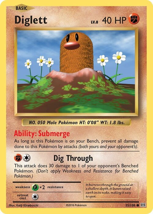 Diglett Card Front