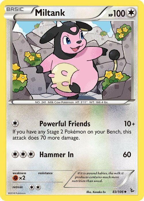 Miltank Card Front