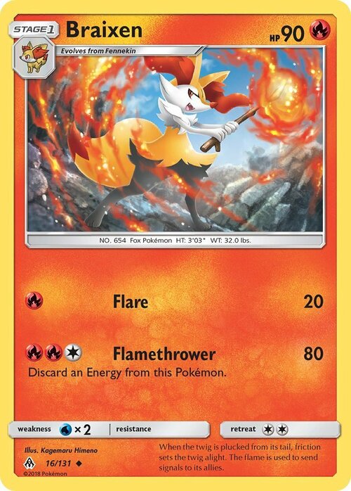 Braixen Card Front