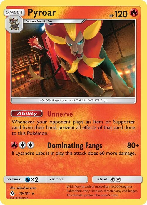 Pyroar Card Front