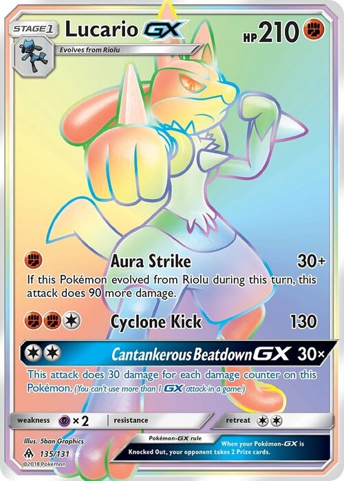 Lucario GX Card Front