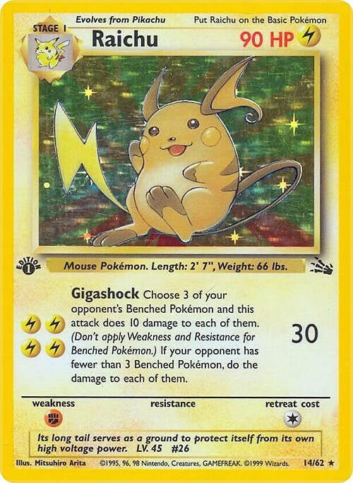 Raichu Card Front