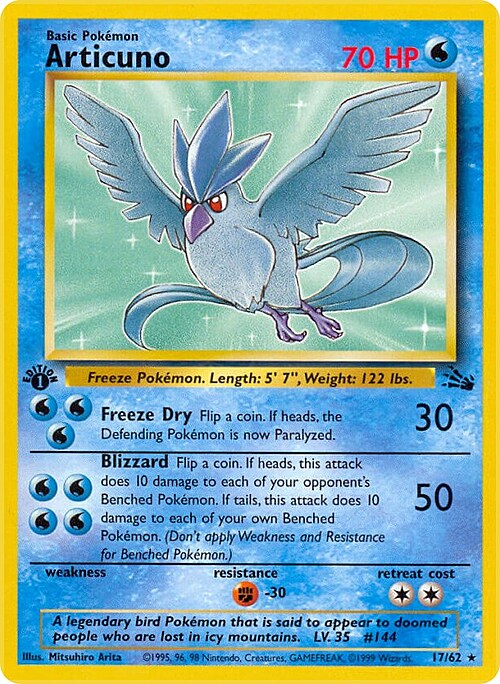 Articuno Card Front