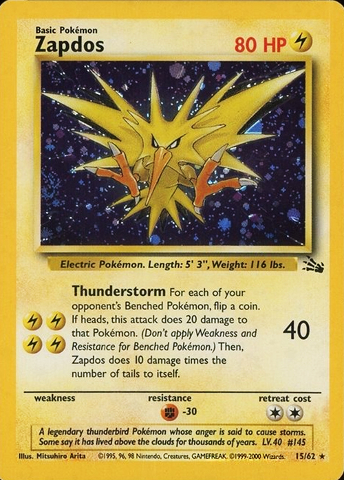 Zapdos Card Front