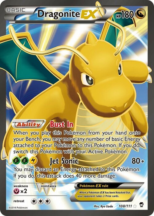 Dragonite EX Card Front