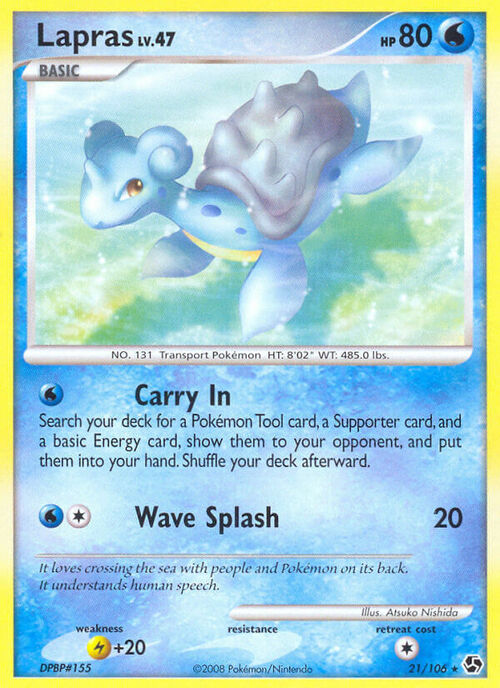 Lapras Card Front