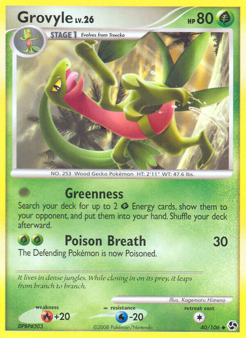 Grovyle Card Front