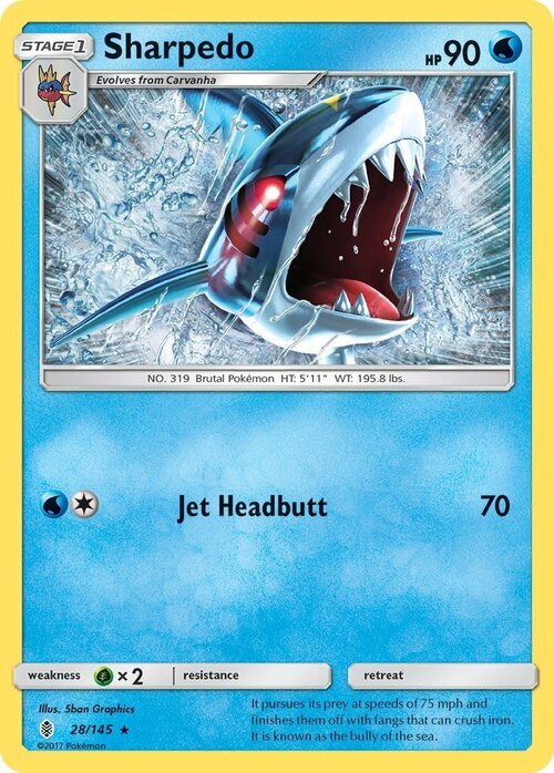 Sharpedo Card Front