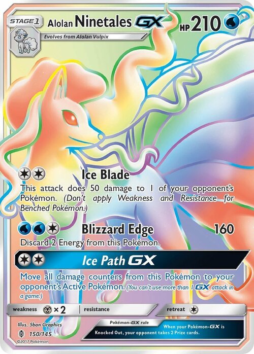 Alolan Ninetales GX Card Front