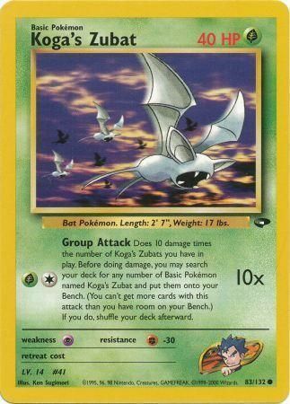 Koga's Zubat Card Front