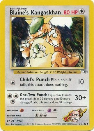 Blaine's Kangaskhan Card Front