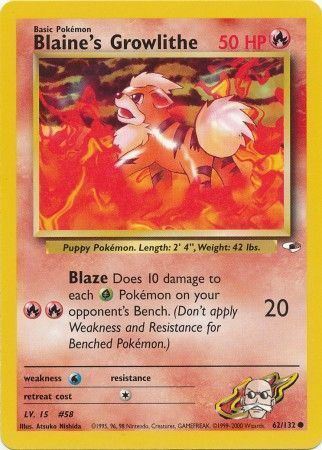 Blaine's Growlithe Card Front