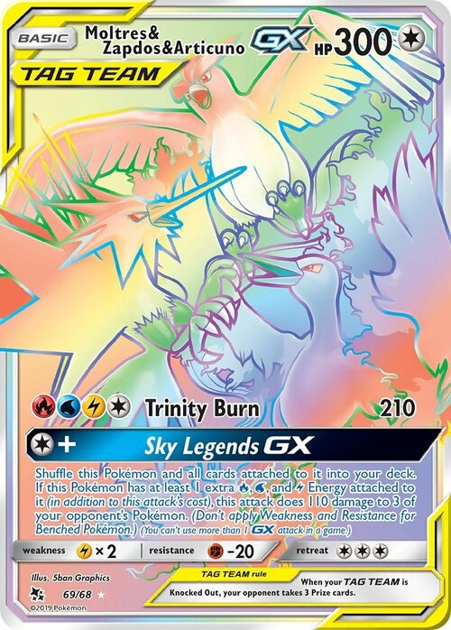 Moltres & Zapdos & Articuno GX Card Front