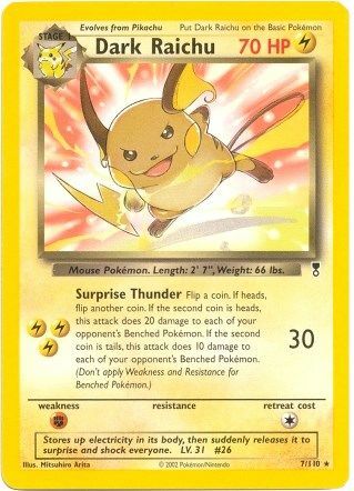 Dark Raichu Card Front