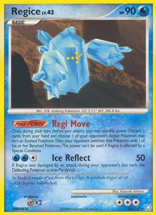 Regice Lv.43 Card Front