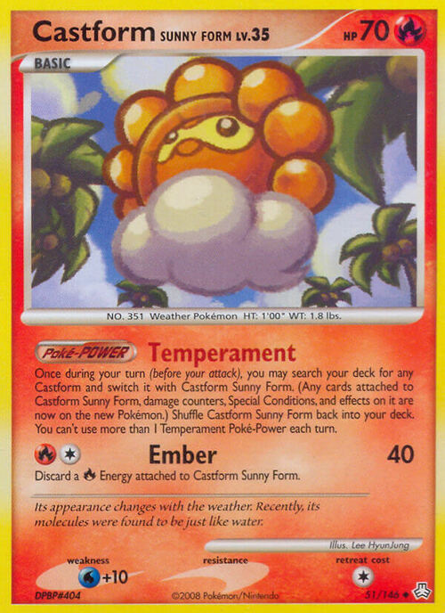 Castform Sunny Form Card Front