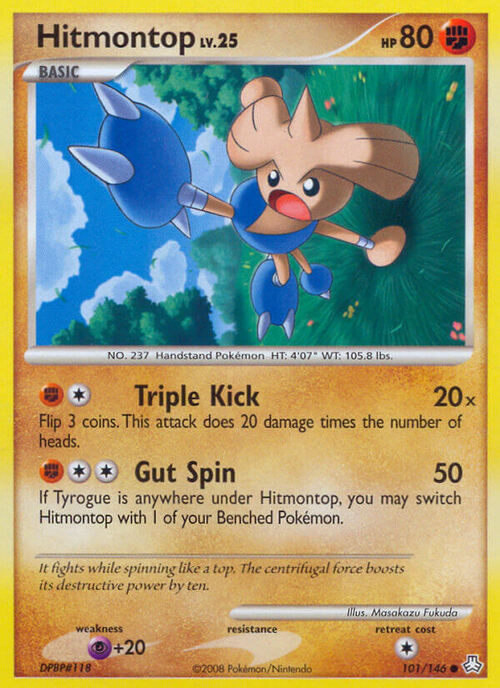 Hitmontop Lv.25 Card Front