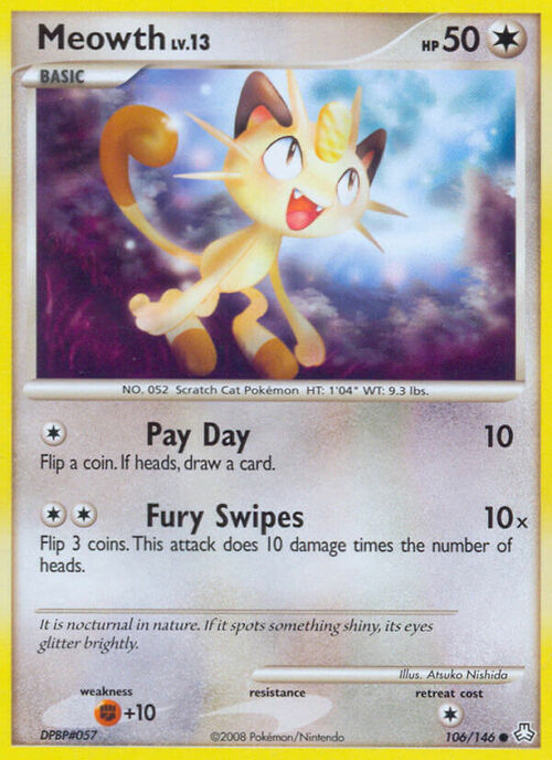 Meowth Lv.13 Card Front