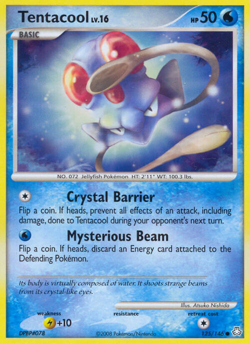 Tentacool Lv.16 Card Front