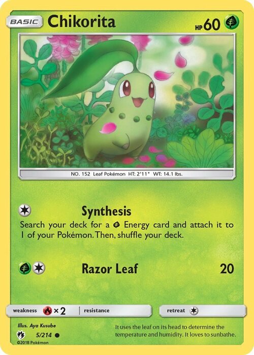 Chikorita Card Front