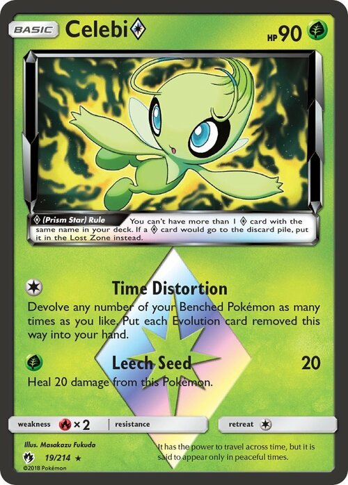 Celebi Prism Star Card Front