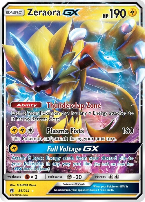 Zeraora GX Card Front