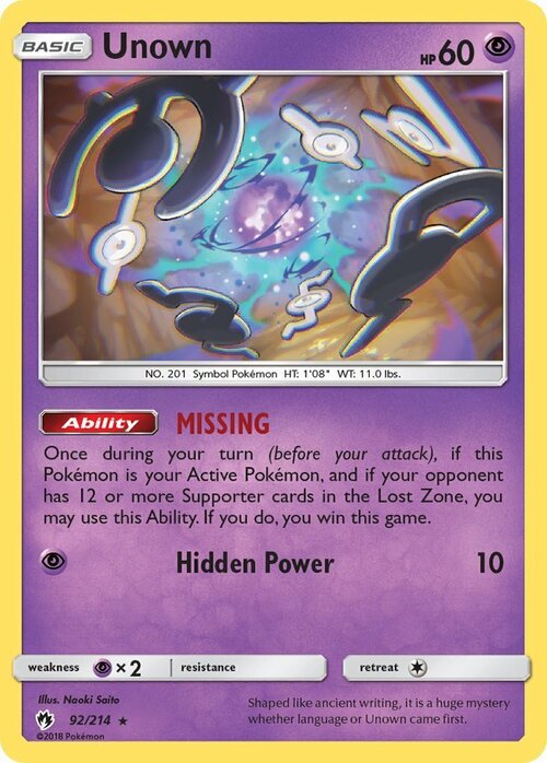 Unown Card Front