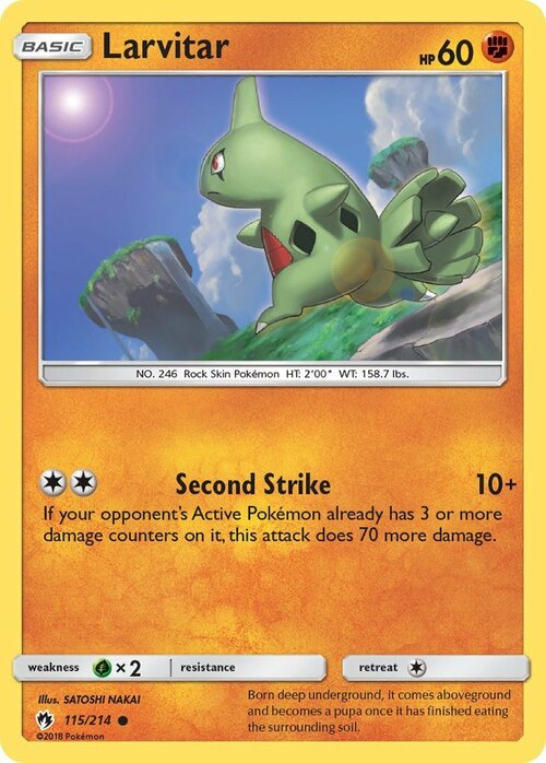 Larvitar Card Front