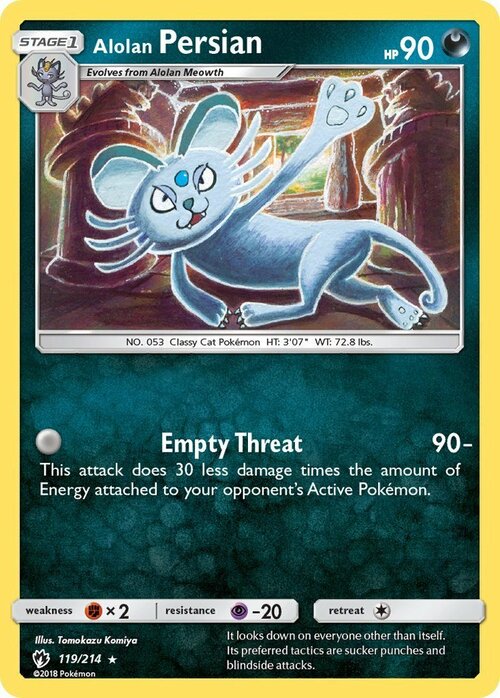 Alolan Persian Card Front