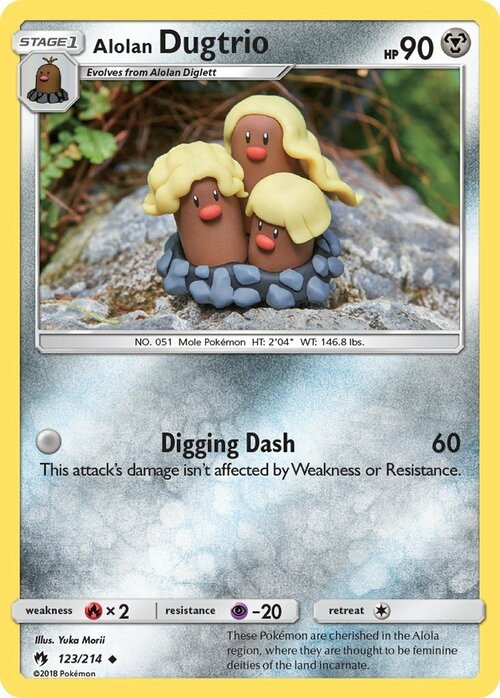 Alolan Dugtrio Card Front