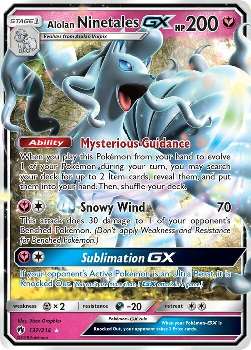 Alolan Ninetales GX Card Front