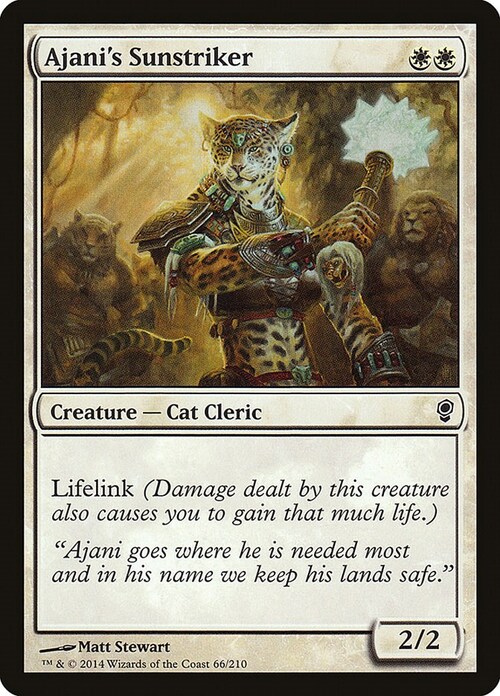 Ajani's Sunstriker Card Front