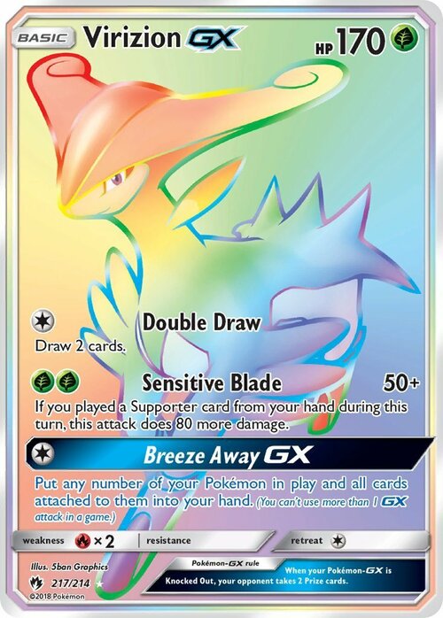 Virizion GX Card Front