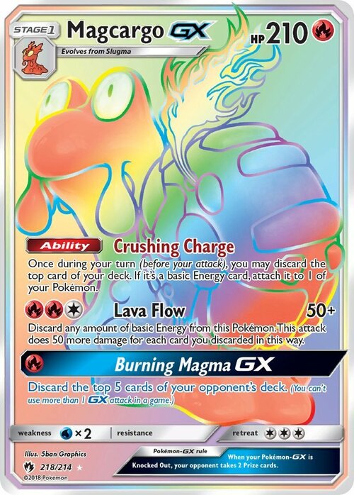 Magcargo GX Card Front