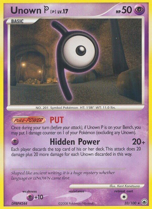 Unown P Card Front