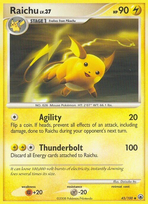 Raichu Card Front