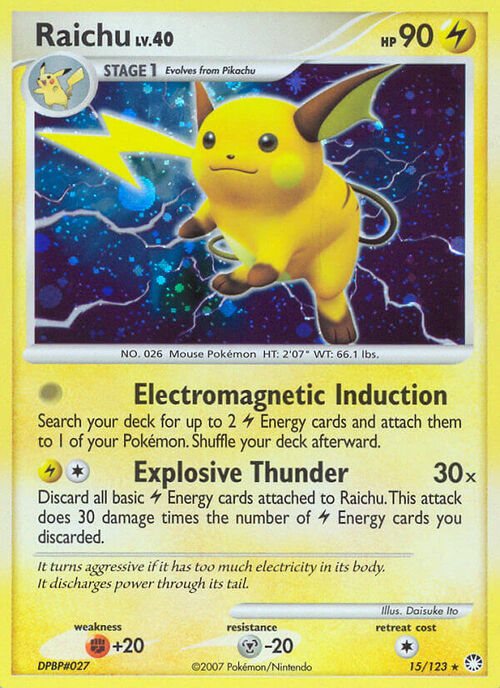 Raichu Card Front