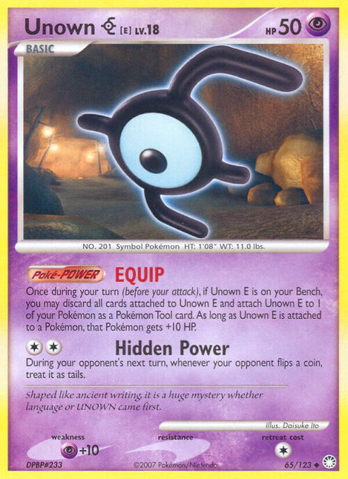 Unown E Card Front