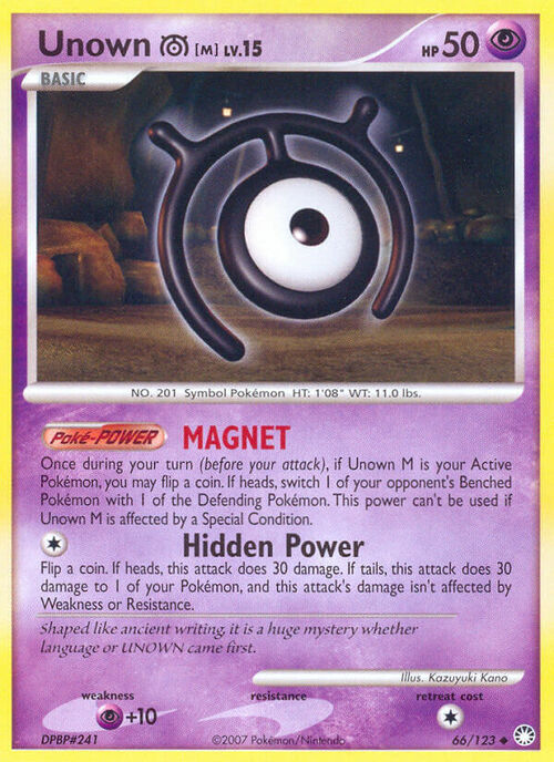 Unown M Card Front