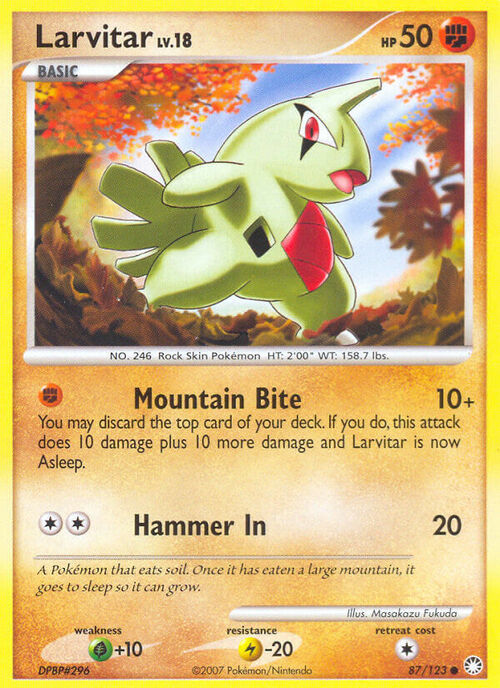 Larvitar Card Front