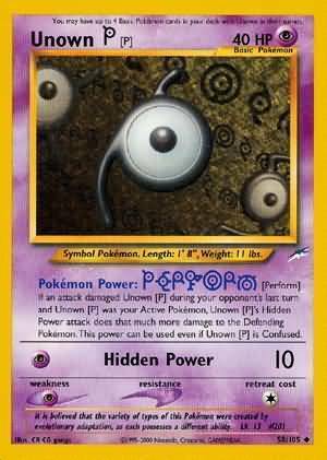 Unown P Card Front