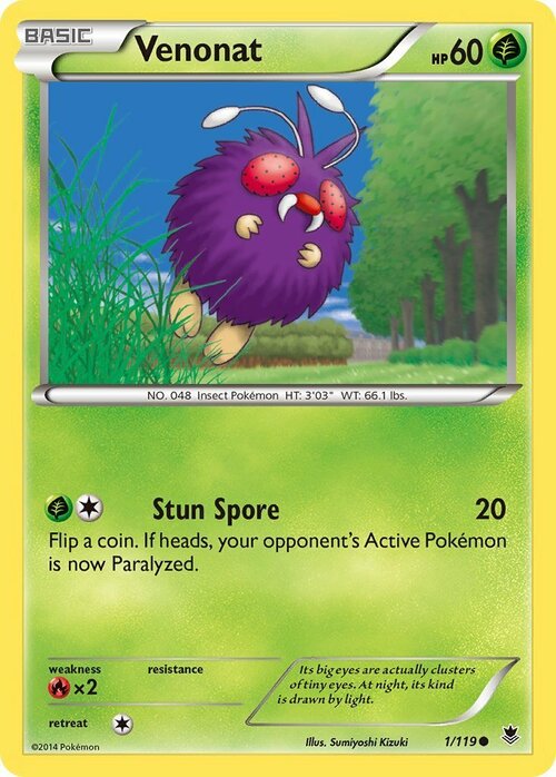 Venonat Card Front