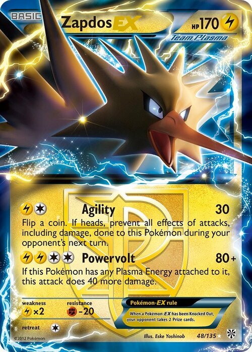 Zapdos EX Card Front